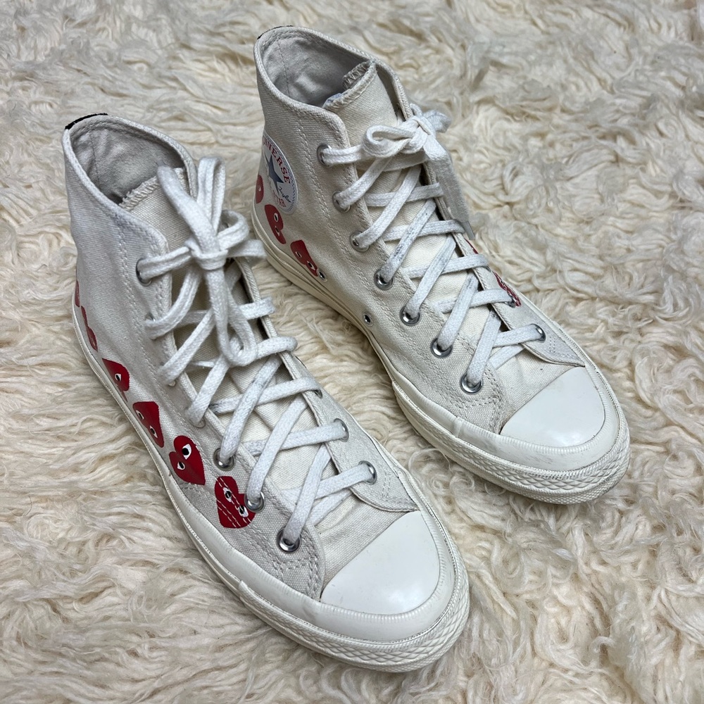 Converse Comme des Garçons Play x Chuck 70 Hi Top 'Multi Heart' Size W 8 / M 6